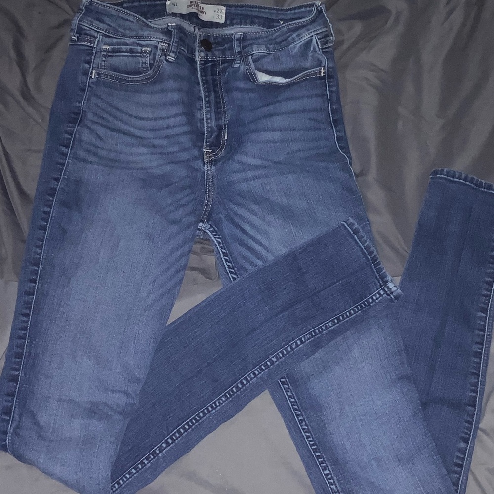 Hollister Women's Dark Blue Skinny Jeans